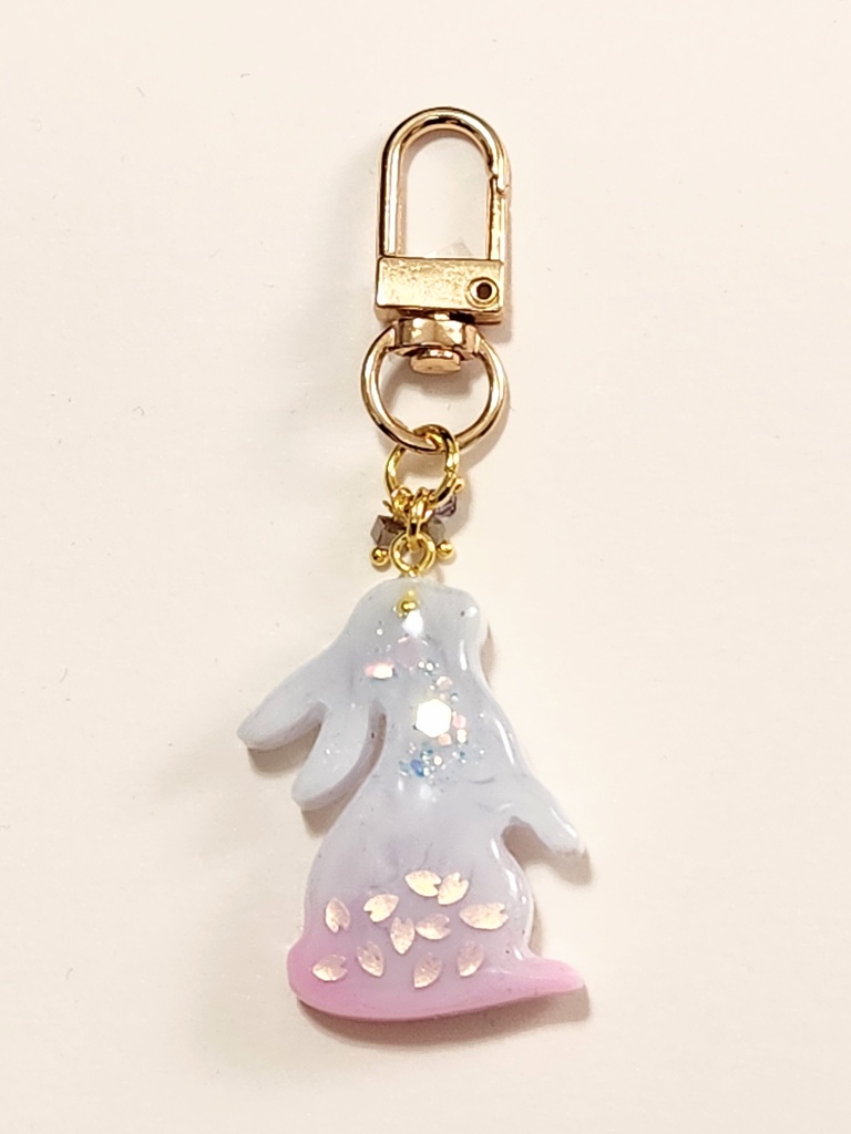 レジン うさぎ キーホルダー