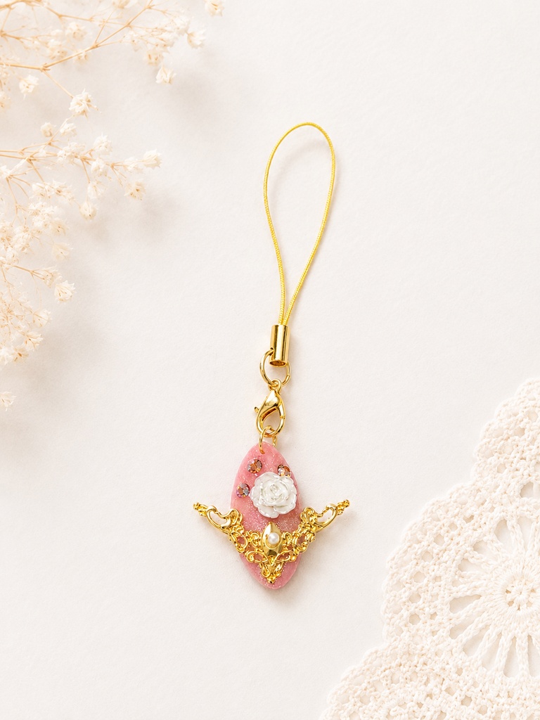 ネイルチップチャーム 薔薇 ストラップ