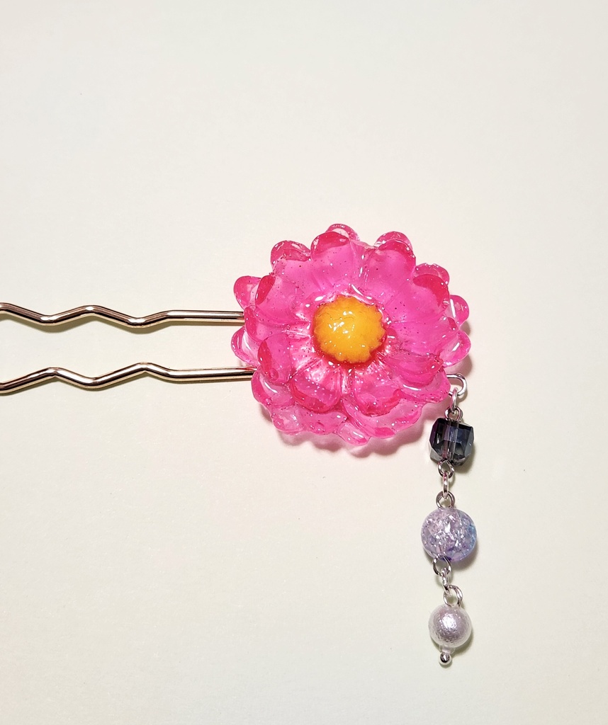 レジン 花かんざし
