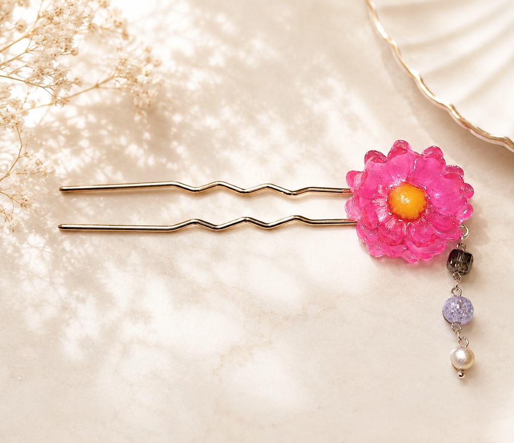 レジン 花かんざし