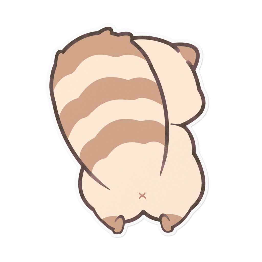 タヌキ(アライグマ)のステッカー