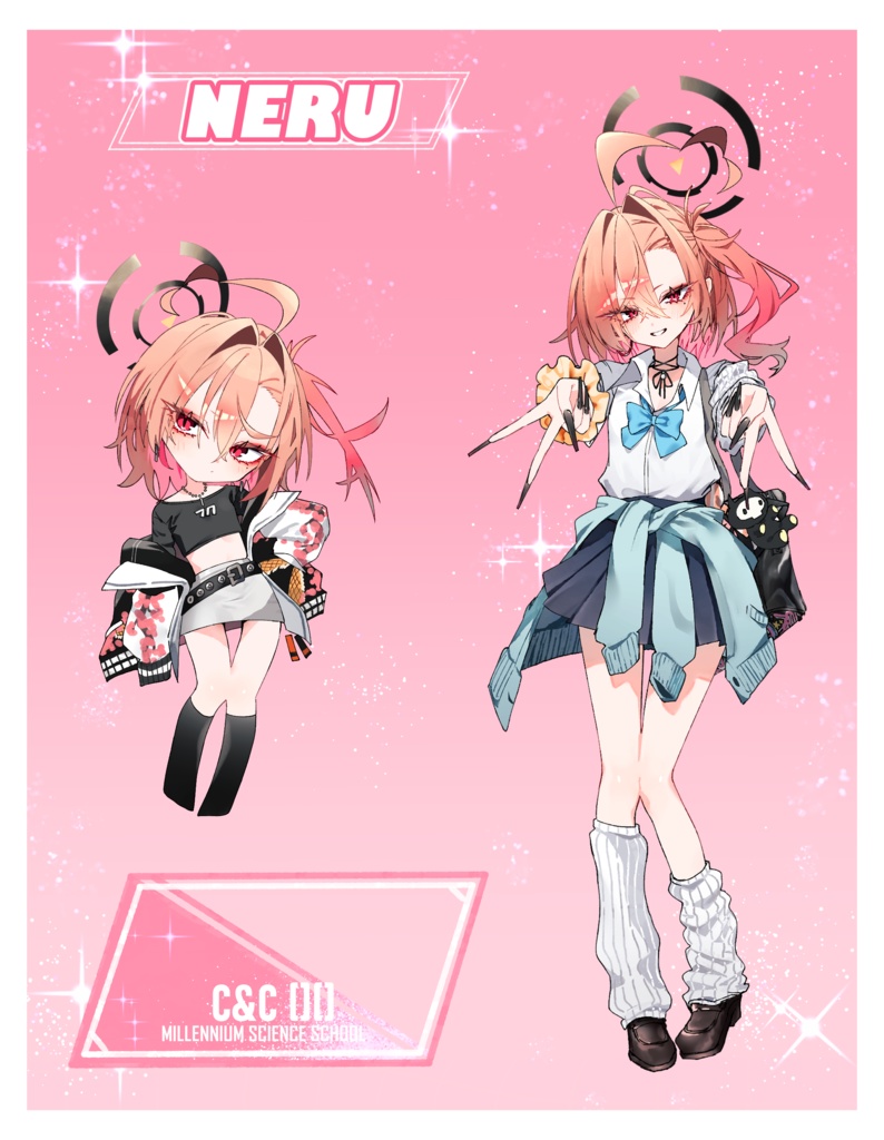 【受注生産】美甘ネル(ギャル) フレーム付きアクリルスタンド+おまけステッカー(受注期間11/9～11/23)