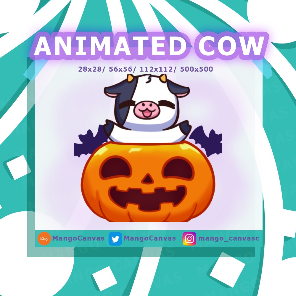 Animated Cow Emote-Alert/Halloween Emote-Alert