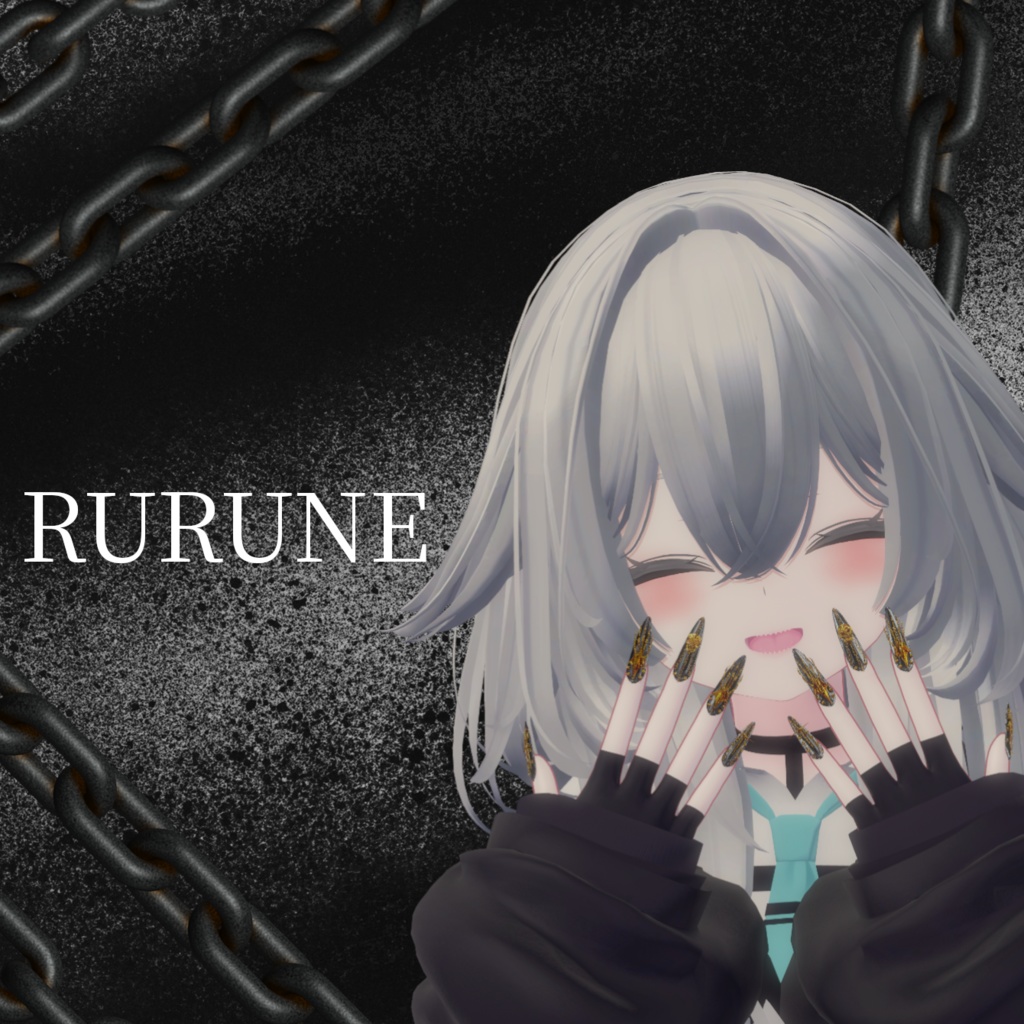 【8アバター対応】SKULL CHAIN NAIL