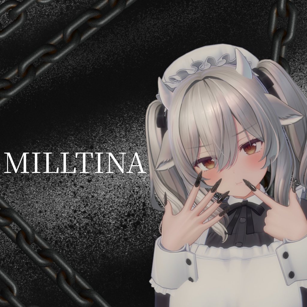 【8アバター対応】SKULL CHAIN NAIL