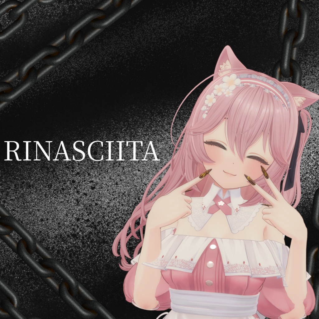 【8アバター対応】SKULL CHAIN NAIL