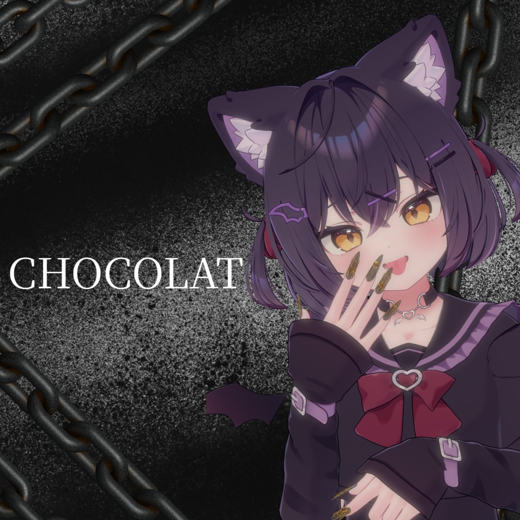 【8アバター対応】SKULL CHAIN NAIL