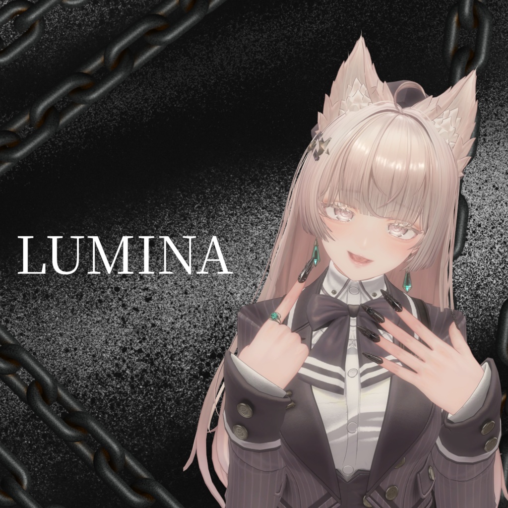 【8アバター対応】SKULL CHAIN NAIL