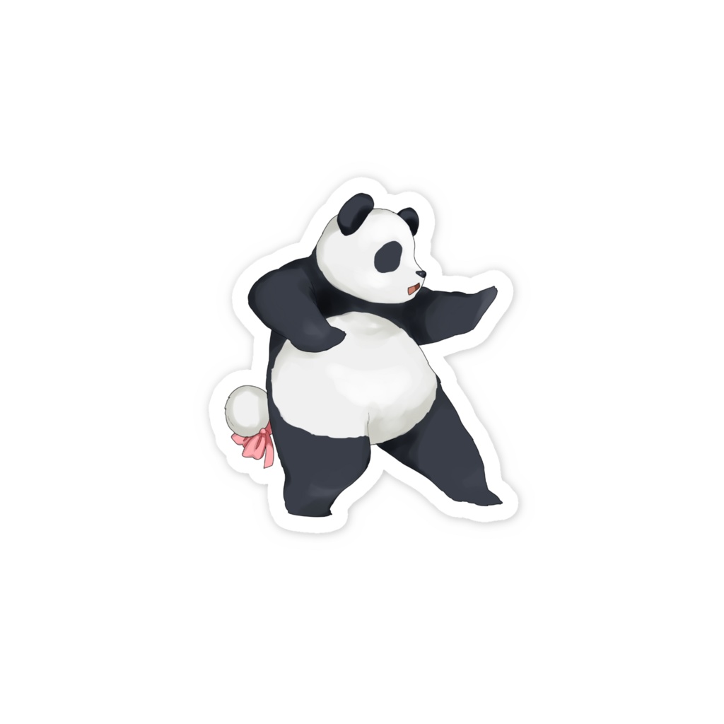 2周年熊猫ちゃんスマホステッカー