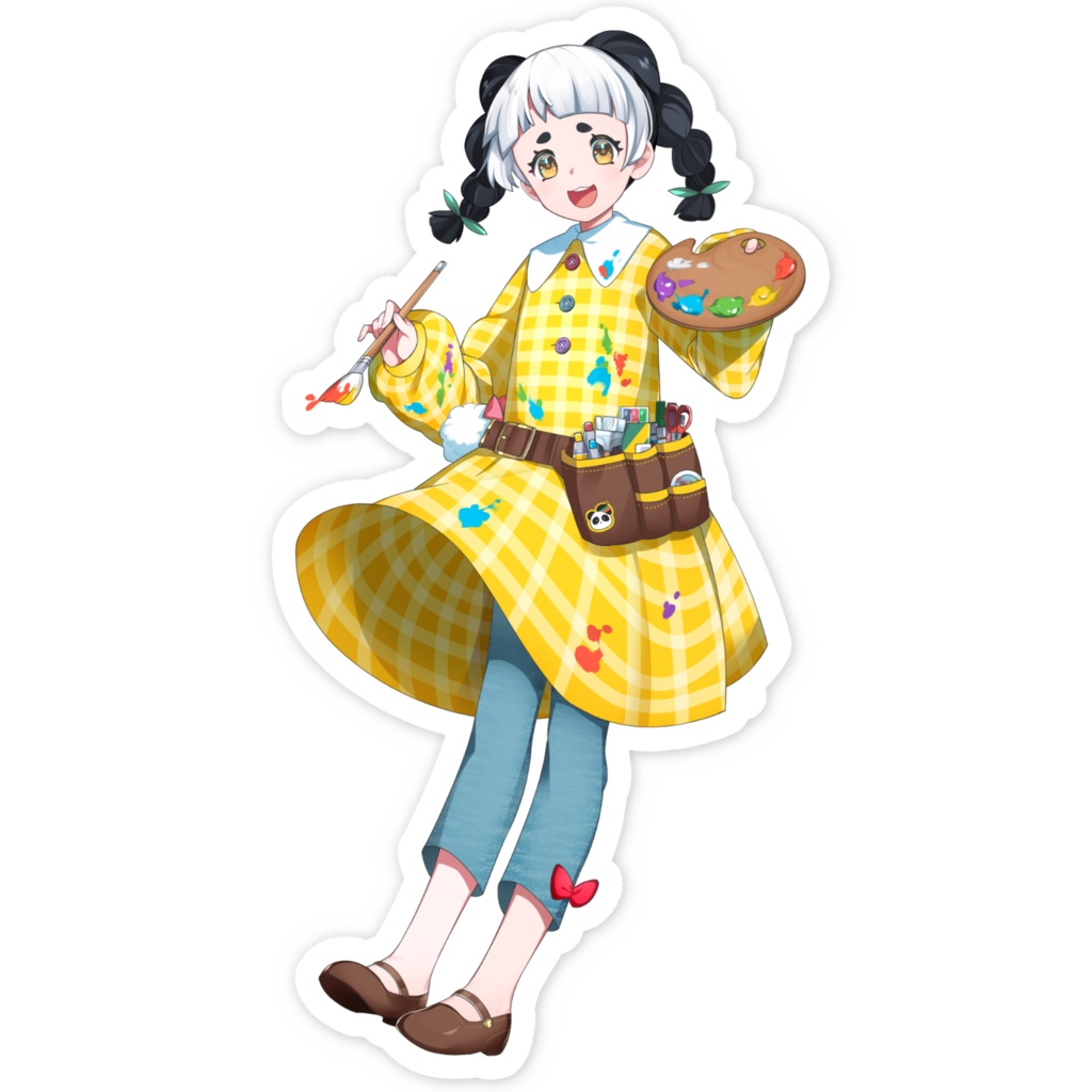 熊猫はづきスマホステッカー