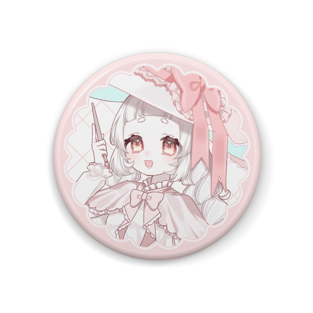 【缶バッジ】🐇魔女っ子しろまる🎀