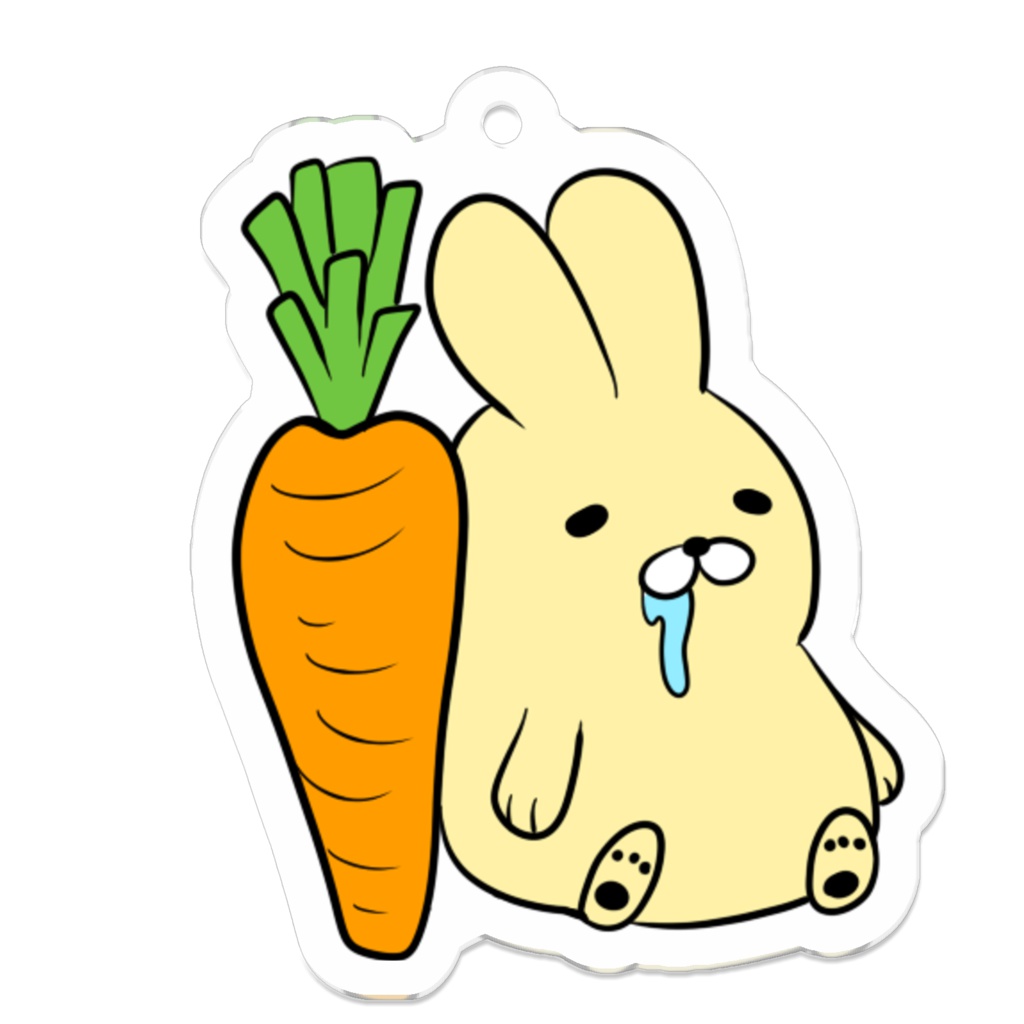 トロけるウサギのアクリルキーホルダー