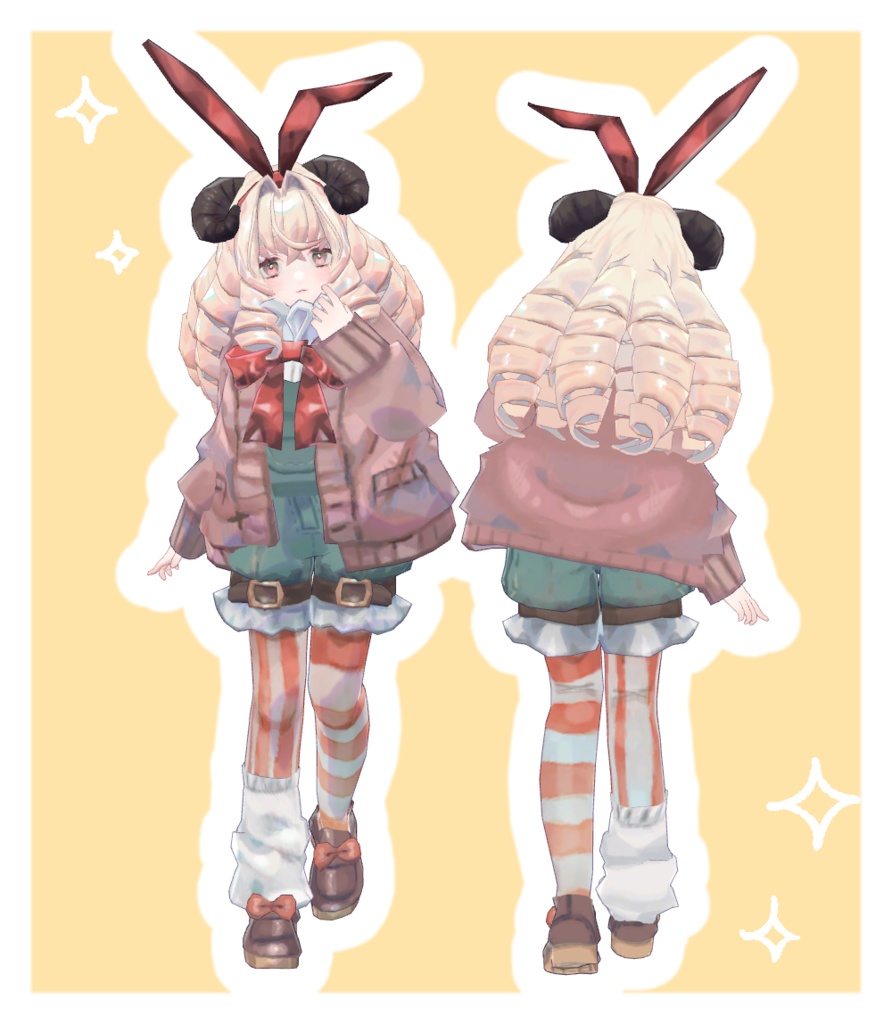 つのつのくるくる/オリジナル3Dモデル