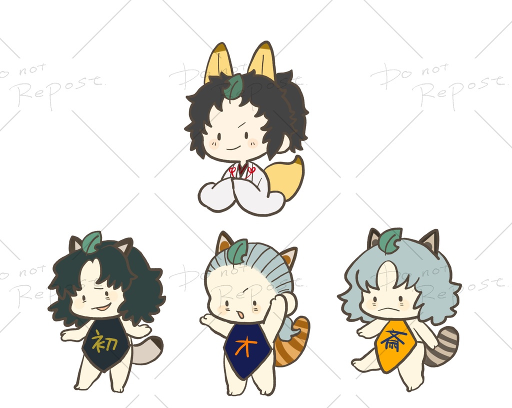 たぬきつ連結アクキー