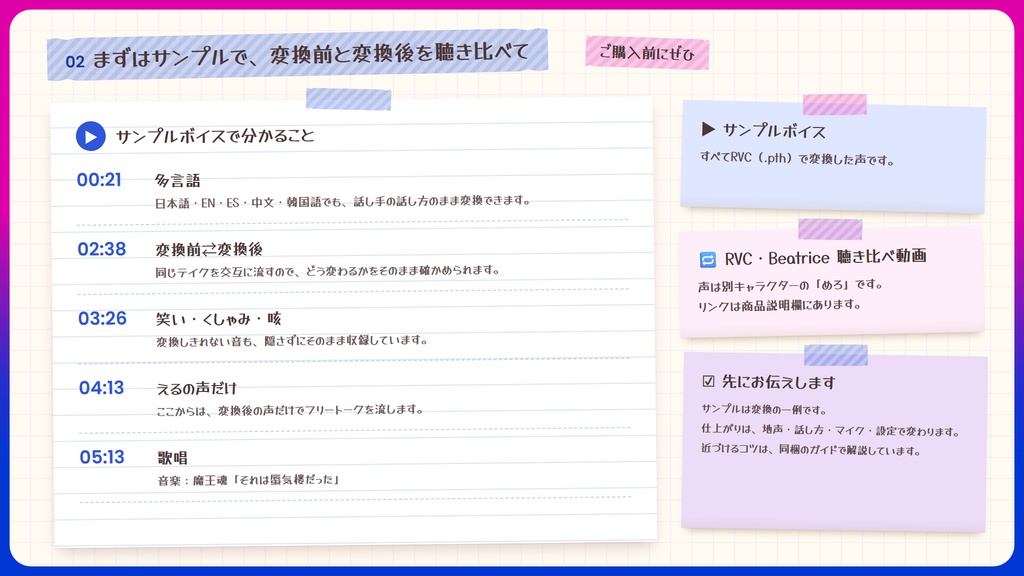 【RVC学習済みモデル】あどけなくて気怠げな、中性ショタボ🌙『える』 / 🎤会話・歌唱・ささやきを全部学習、ずっと使えるRVC / Beatrice V2・ONNX同梱 / 🌍EN・ESP・中文・한국어