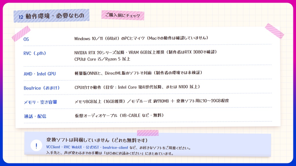 【RVC学習済みモデル】あどけなくて気怠げな、中性ショタボ🌙『える』 / 🎤会話・歌唱・ささやきを全部学習、ずっと使えるRVC / Beatrice V2・ONNX同梱 / 🌍EN・ESP・中文・한국어