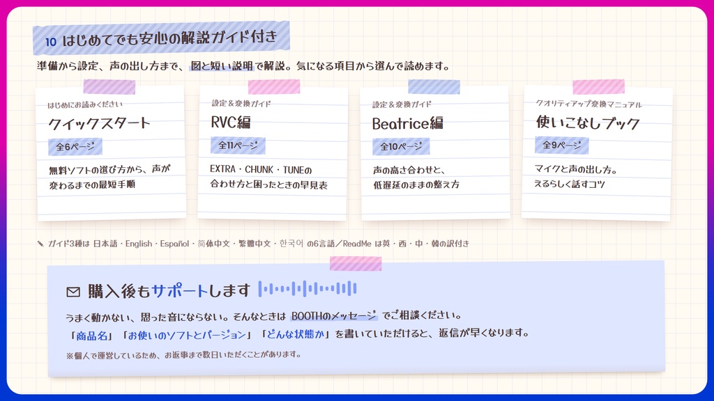 【RVC学習済みモデル】あどけなくて気怠げな、中性ショタボ🌙『える』 / 🎤会話・歌唱・ささやきを全部学習、ずっと使えるRVC / Beatrice V2・ONNX同梱 / 🌍EN・ESP・中文・한국어