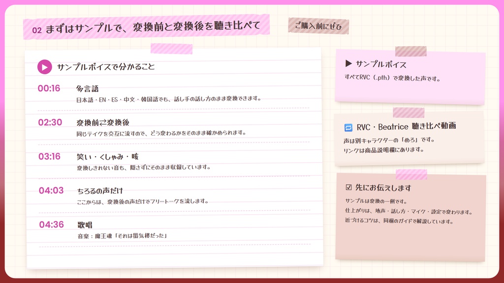 【RVC学習済みモデル】なまいきカワイイ!メスガキロリボ🍬『ちろる』 / 🎤会話・歌唱・ささやきを全部学習、ずっと使えるRVC / Beatrice V2・ONNX同梱 / 🌍EN・ESP・中文・한국어
