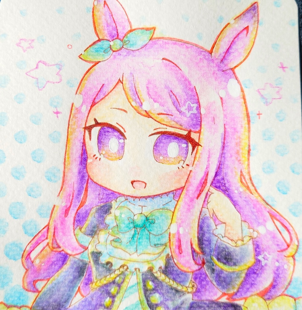 ウマ娘 メジロマックイーン 手描きイラスト アナログ原画
