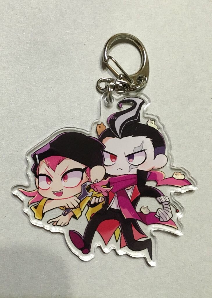 左右眼左右アクリルキーホルダー