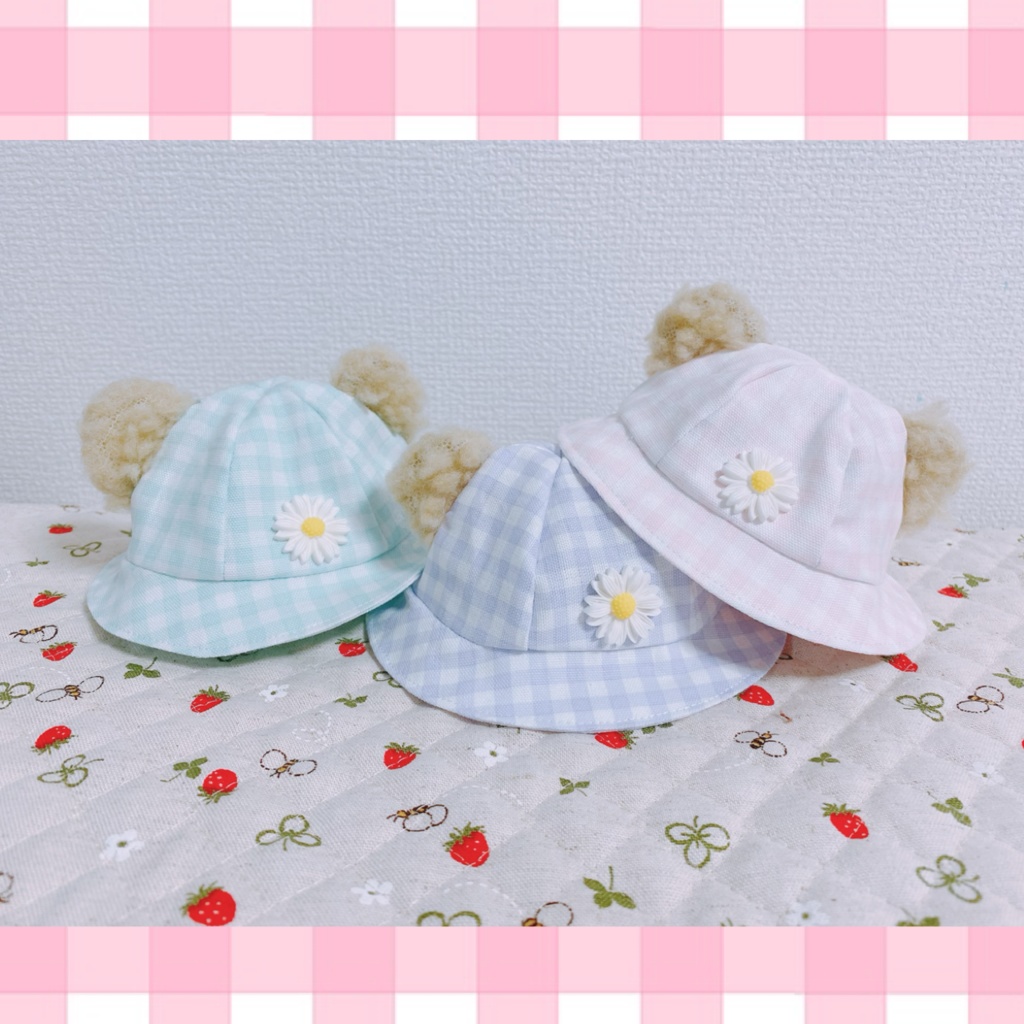 bear bucket hat - pastel ver