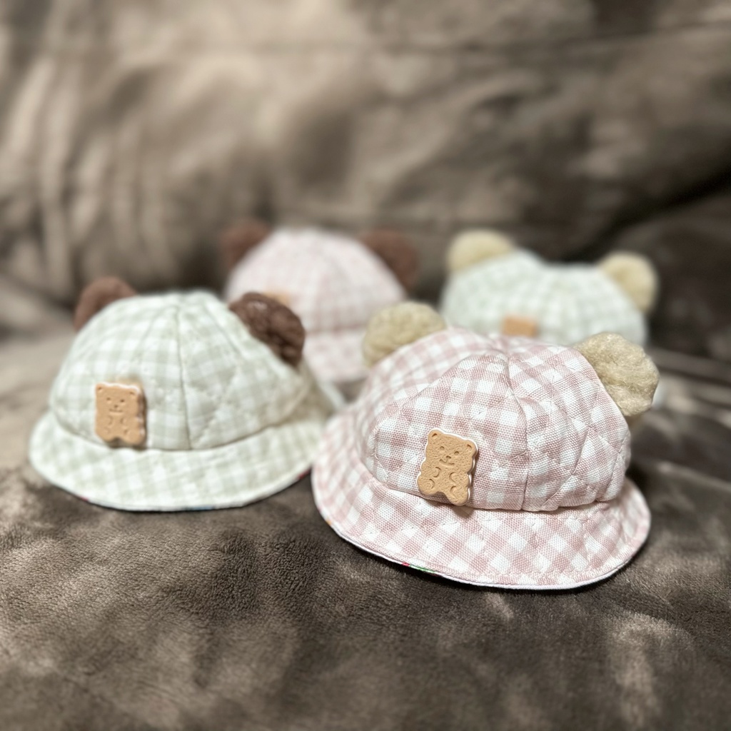 bear bucket hat - check series by spring