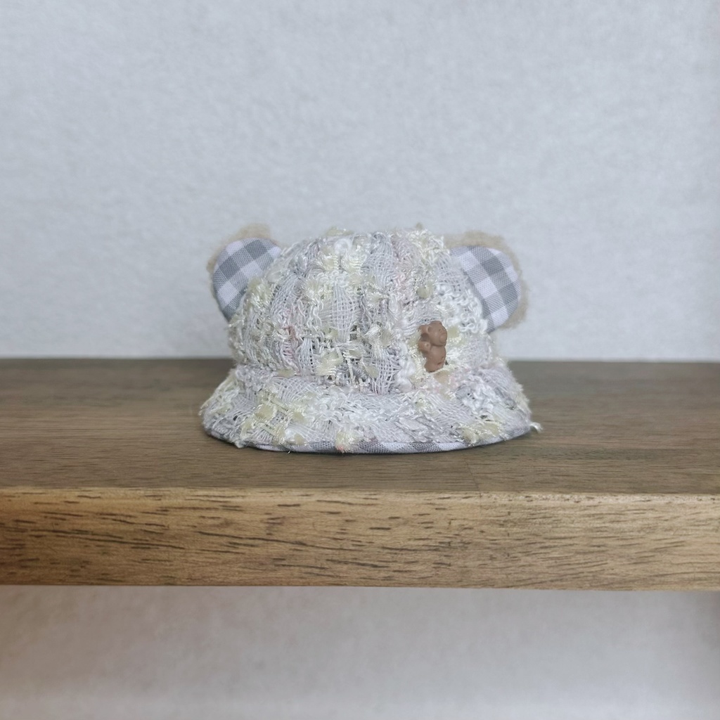 bear bucket hat - tweed series -
