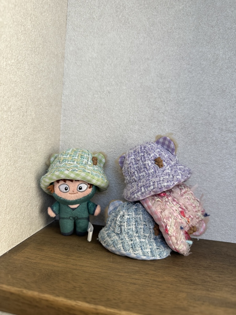 bear bucket hat - tweed series -