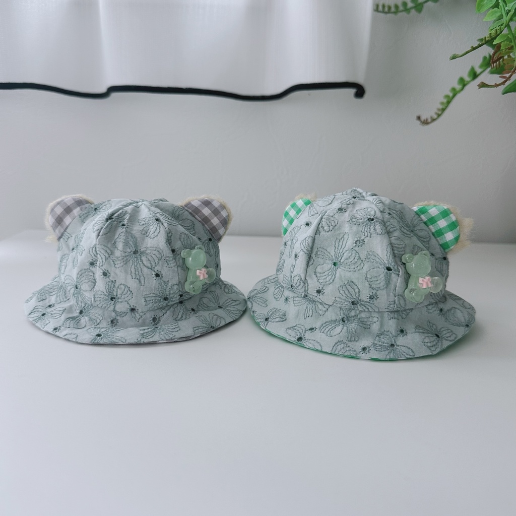 bear bucket hat - lace series -