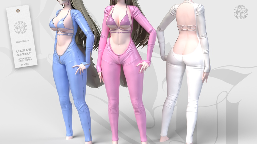 3D Unzip Me Jumpsuit ジャンプスーツ LUMINA ルミナ