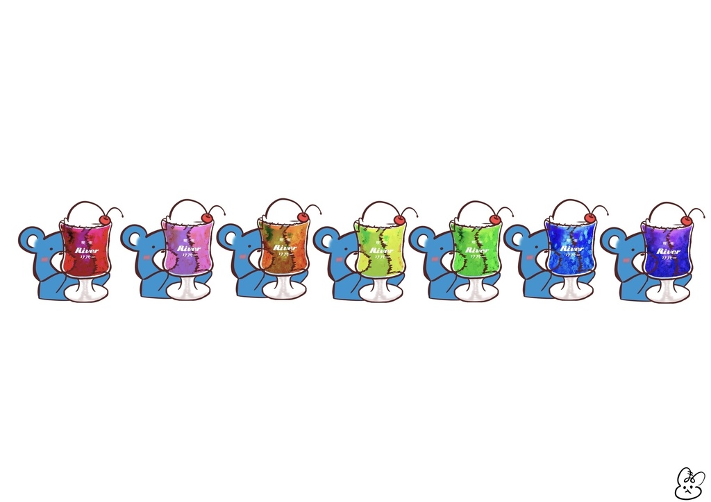 【喫茶River×ましゅちゃんち コラボキャラ】りばくま アクリルキーホルダー