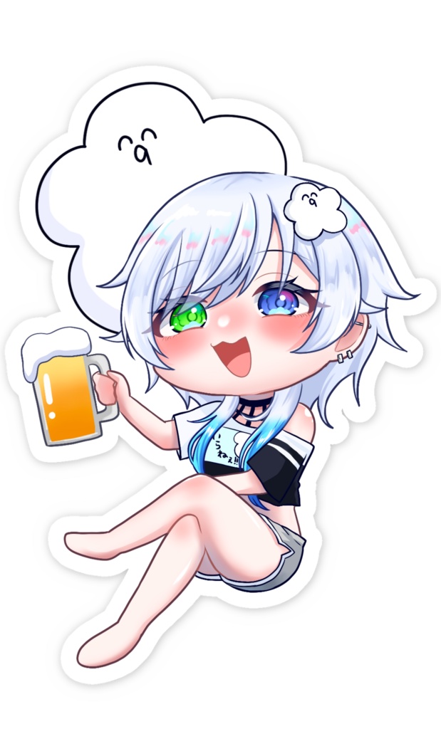 スマホステッカー(二種)ふわふわわたげ