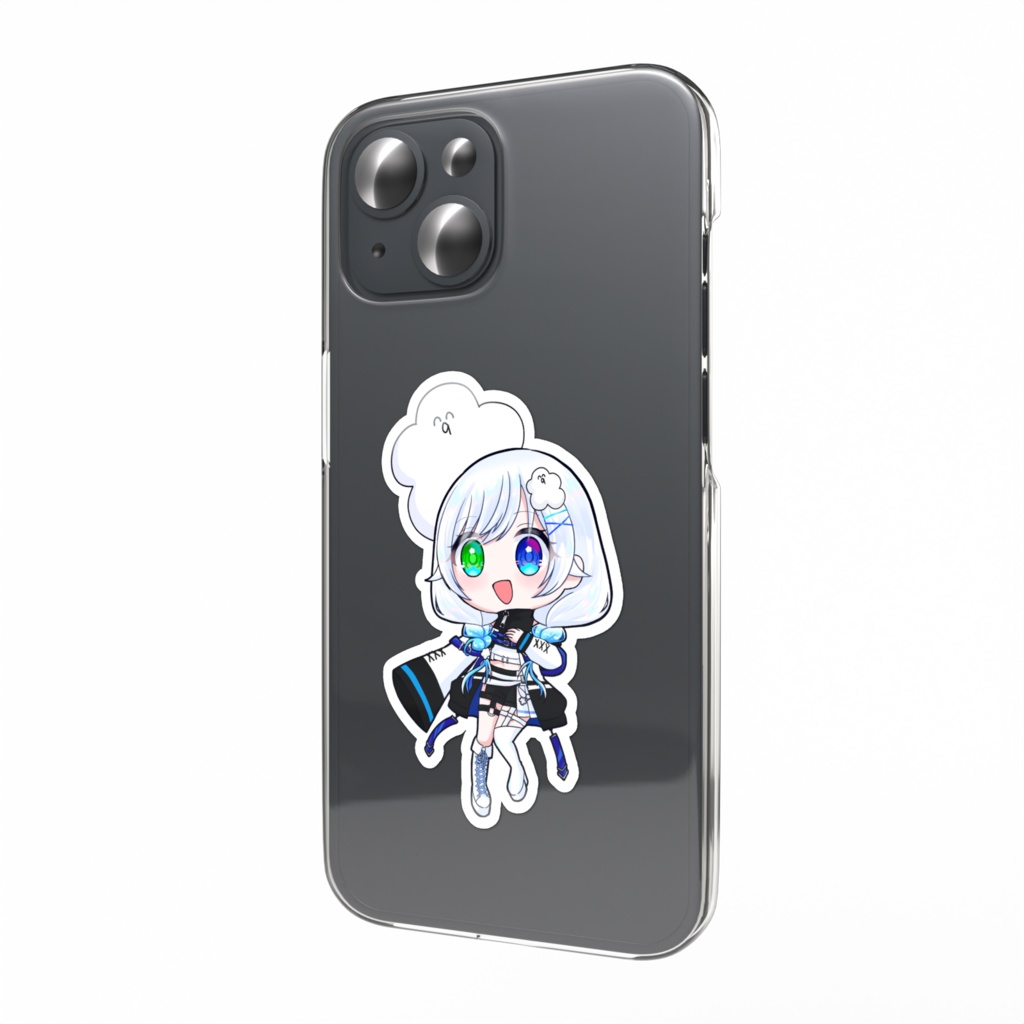 スマホステッカー(二種)ふわふわわたげ