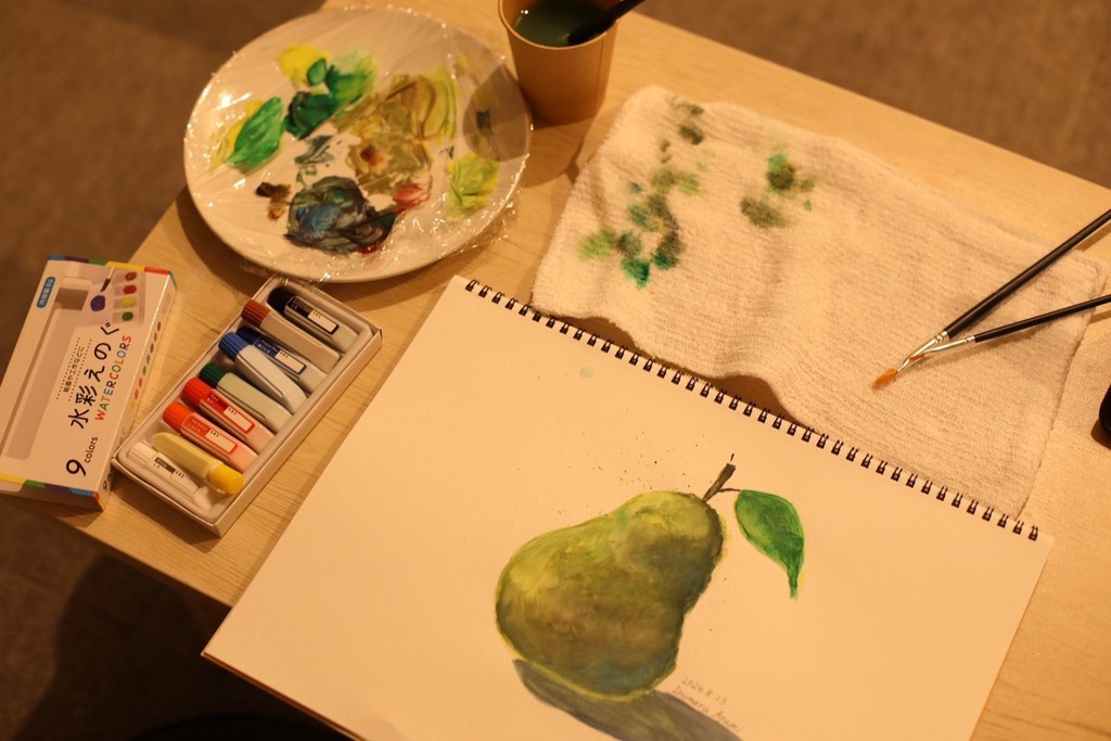 洋梨（水彩画）