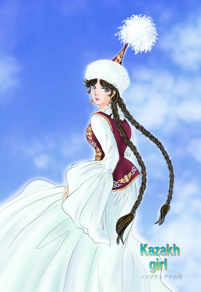 ポストカード　カザフガール