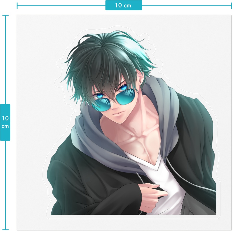 キメ顔シール・ステッカー