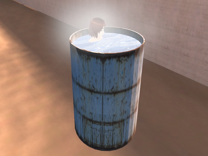 cluster用ドラム缶のお風呂(乗り物)