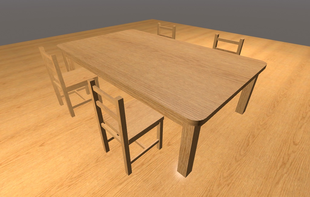 ローポリ図書館セット|本棚・本・机・椅子(配置用)