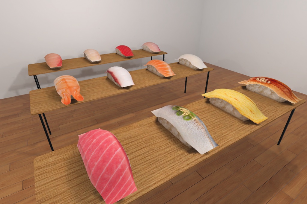 ローポリにぎり寿司セット(全12種)