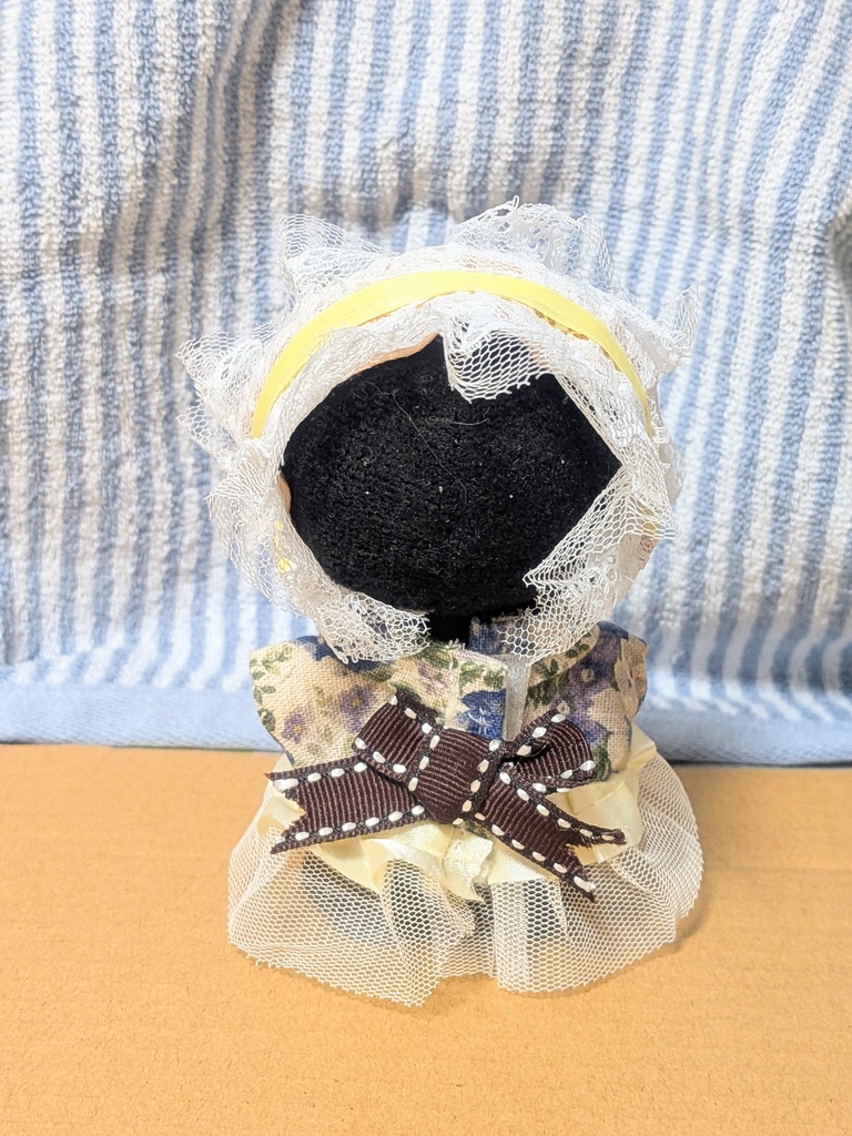 【10~12cmぬい服】ブルーローズのクラシカル2wayワンピース【ハンドメイド】