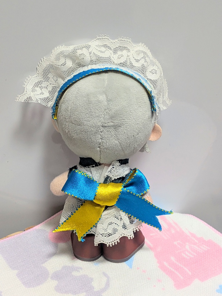 【10~12cmぬい服】ネイビーバックリボン2wayワンピース【ハンドメイド】