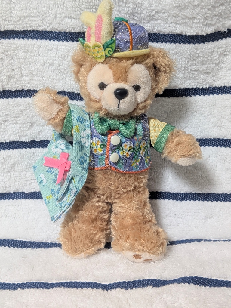 【10~15cmぬい服】ミントグリーンの爽やかリボントート【ハンドメイド】