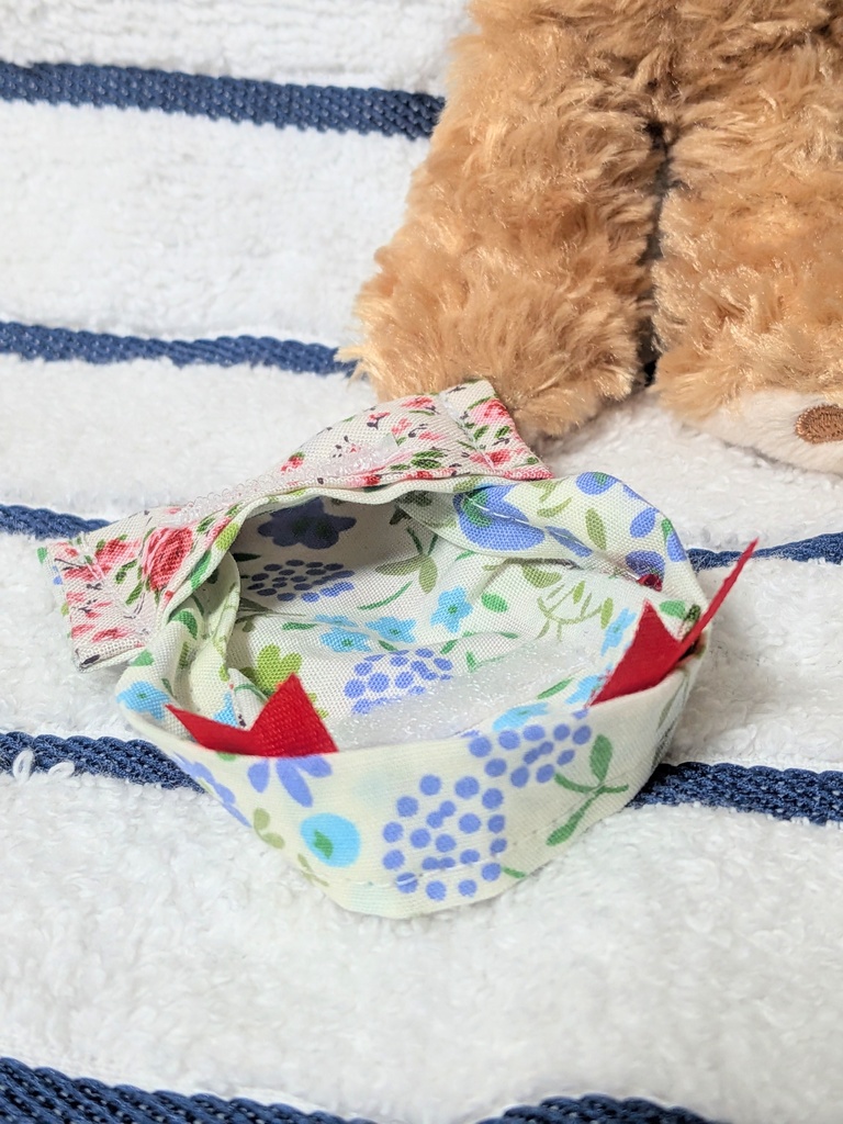 【10~15cmぬい服】ピンクフラワーのキュートート【ハンドメイド】