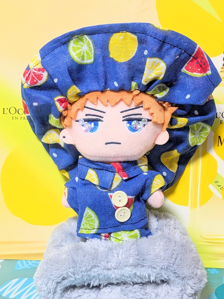 【10~12ぬい服】スイカのパジャマセット【ハンドメイド】