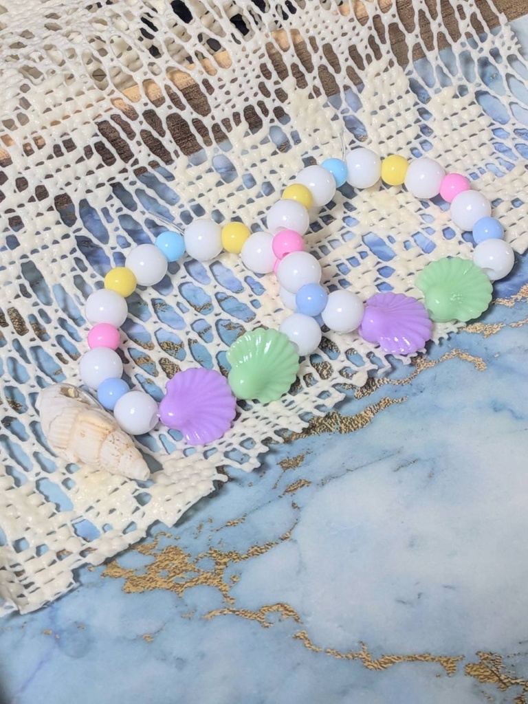 【10-12cmぬい推奨】海辺でみつけたお砂糖ネックレス【ハンドメイド】