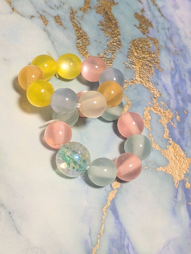 【16-20cmぬい用】お菓子なキャンディブレスレット/3色展開【ハンドメイド】