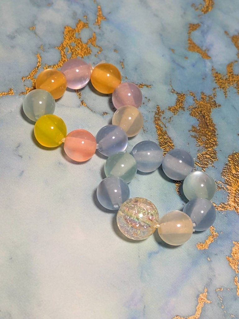 【16-20cmぬい用】お菓子なキャンディブレスレット/3色展開【ハンドメイド】
