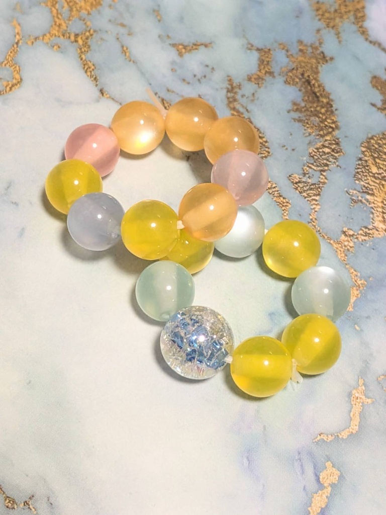 【16-20cmぬい用】お菓子なキャンディブレスレット/3色展開【ハンドメイド】