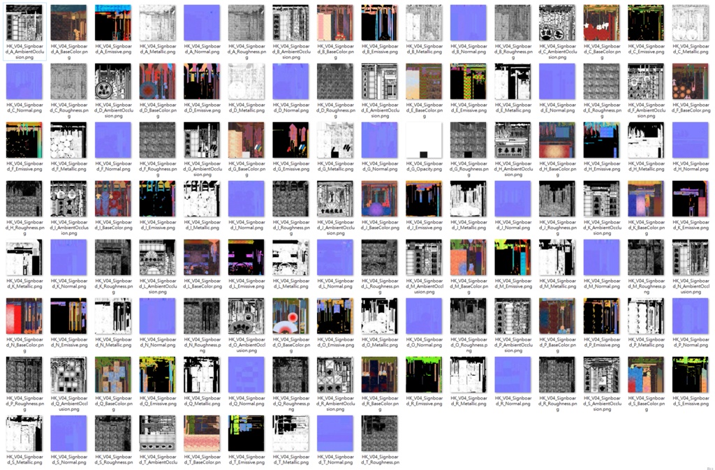 香港のネオンサイン3Dモデルバンドル V04