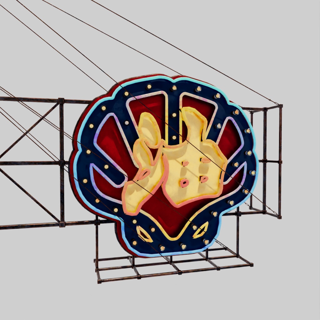 香港のネオンサイン3Dモデルバンドル V05